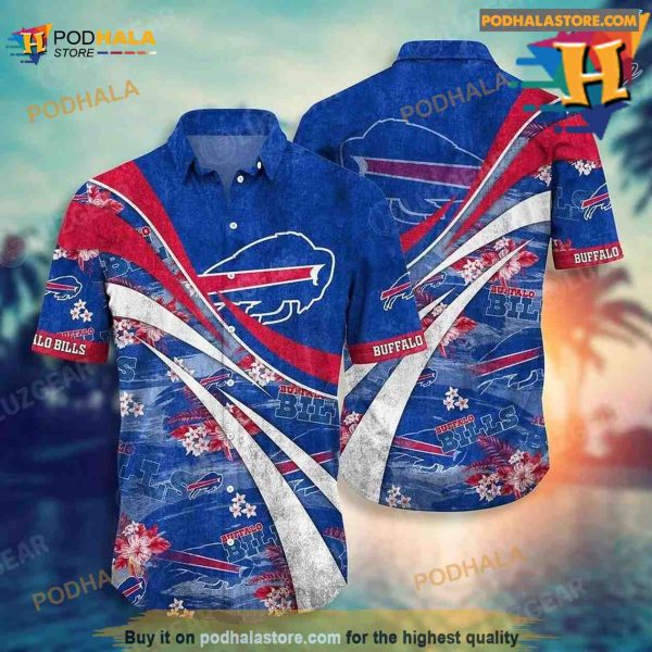 Buffalo Bills NFL Summer Hawaiian Shirt Floral Pattern For Football NFL Enthusiast