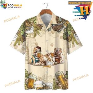 Bulldog Family Beer Hawaiian Shirt