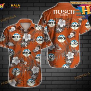 Busch Light Beer Hawaiian Aloha Shirt