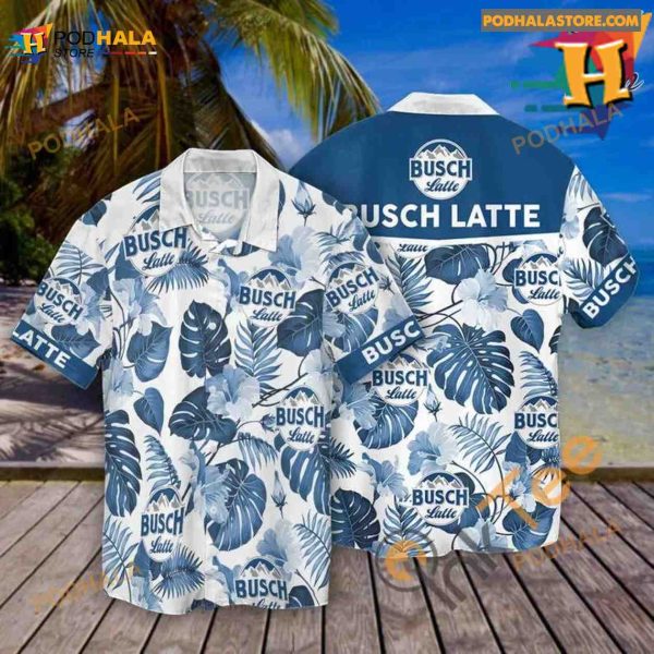 Busch Light Beer Hawaiian Button Up Shirt Outfit