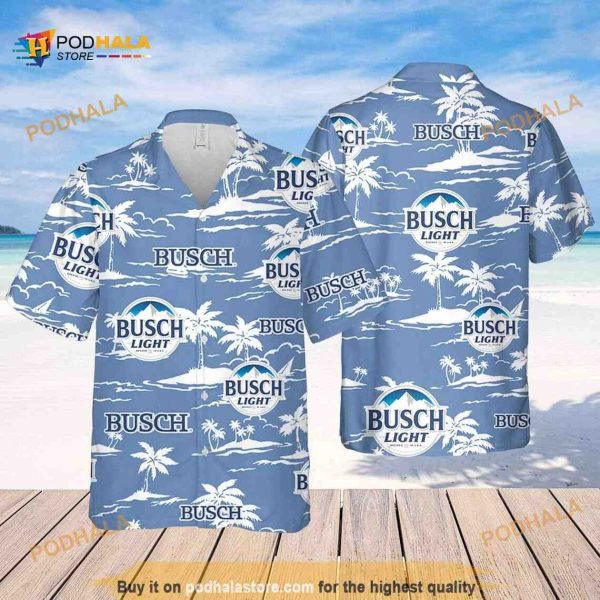 Busch Light Hawaiian Shirt Beach Pattern Beer Lovers Gift