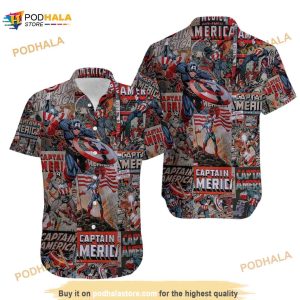 Captain America Aloha Disney Summer Hawaiian Shirt