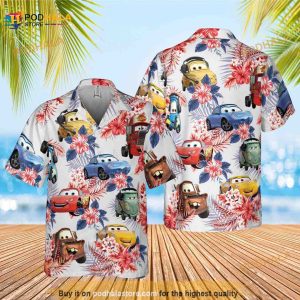 Car Pixar Hawaiian 4th Of July Shirt