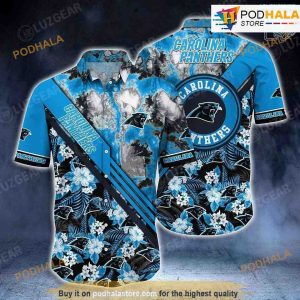 Carolina Panthers NFL Hawaiian Shirt Tropical Pattern Summer For NFL Football Fans