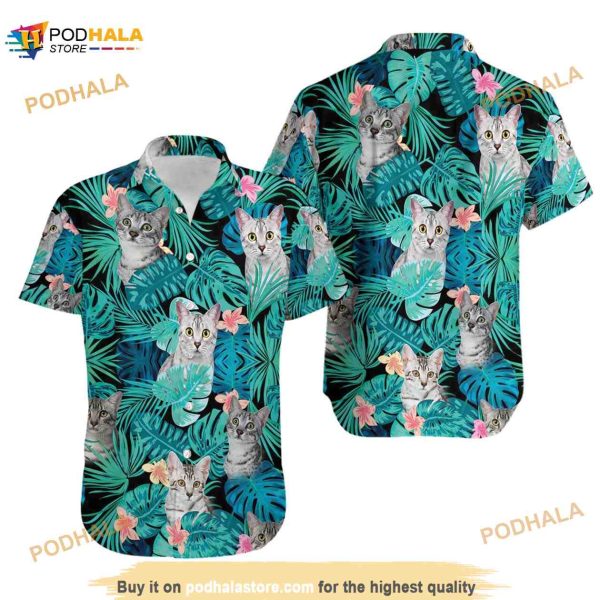 Cat Tropical Hawaiian Shirt