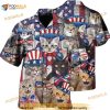 Cats Love Independence Day Style Hawaiian 3D Hawaii Shirt