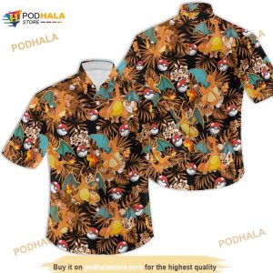 Charizard 3D Pokemon Hawaiian Shirt