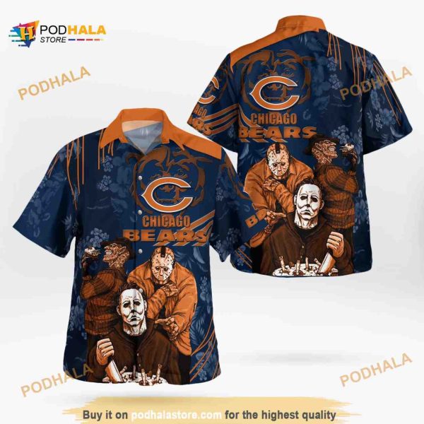 Chicago Bears Halloween Horror Hawaiian Shirt