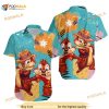 Chip N Dale Green Orange Brown Patterns Disney Hawaiian Shirt