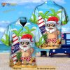 Christmas In July Santa Lets Surf Summer Vibe Funny Hawaiian Shirt