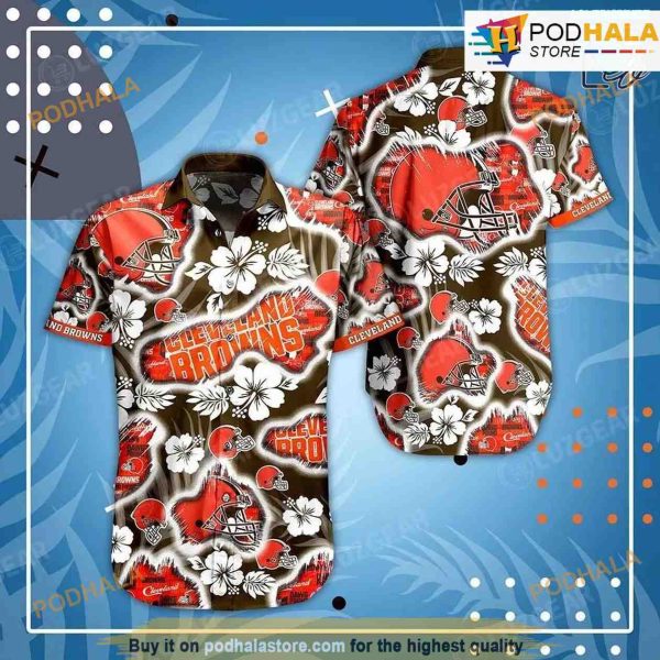 Cleveland Browns NFL Hawaii Shirt Floral Printed Summer Hawaiian Shirt Best Fans