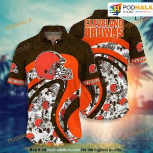 Cleveland Browns NFL Hawaii Shirt Floral Tropical Summer Hawaiian Shirt