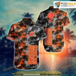 Cleveland Browns NFL Hawaiian Shirt Tropical Patterns Summer For Football NFL Fans