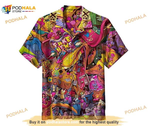 Colorful Cartoon Characters Funny Hawaiian Shirt 3D