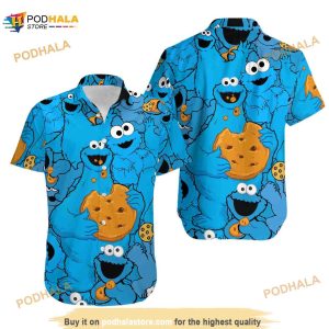 Cookie Monster 3D Funny Hawaiian Shirt