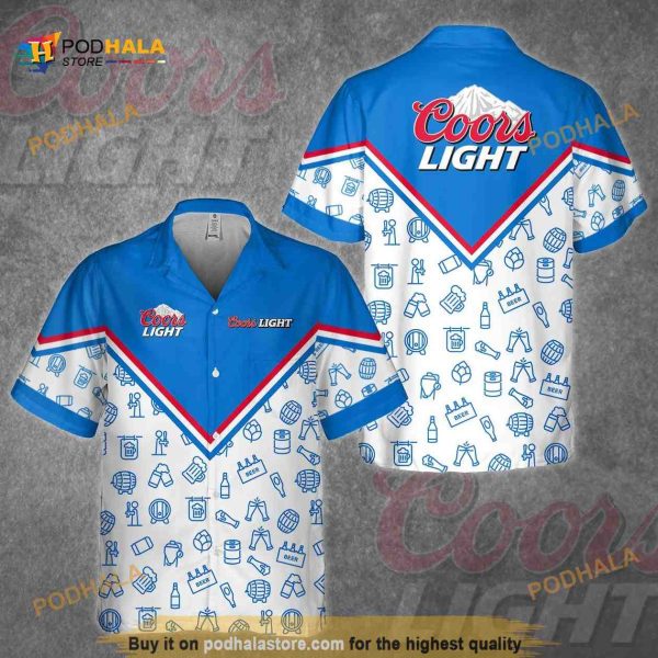 Coors Light Beer Hawaiian Shirt