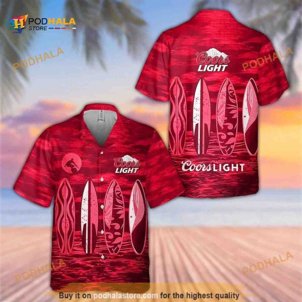 Coors Light Beer Hawaiian Shirt