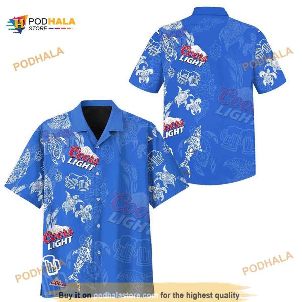 Coors Light Beer Hawaiian Shirt