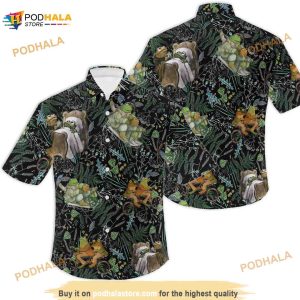 Cottagecore Aesthetic Frog On Mushroom Funny Hawaiian Shirt