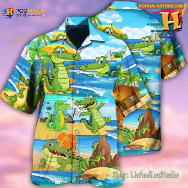 Crocodile Funny Hawaiian Shirt