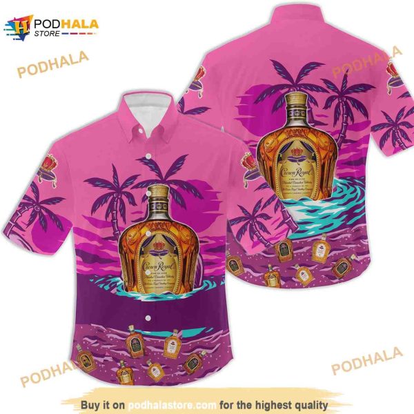 Crown Royal All Over Print 3D Funny Hawaiian Shirt  Gift For Beer