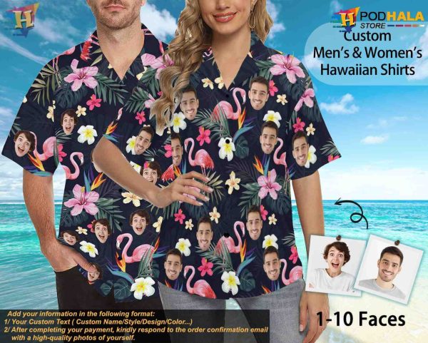 Custom Hawaiian Face Shirt