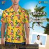 Custom Tropical Floral Shirt with Face