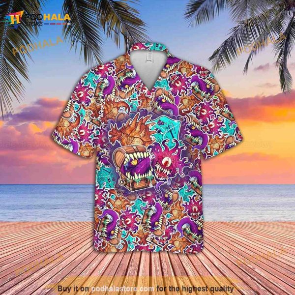 D&d Monsters Funny Hawaiian Shirt