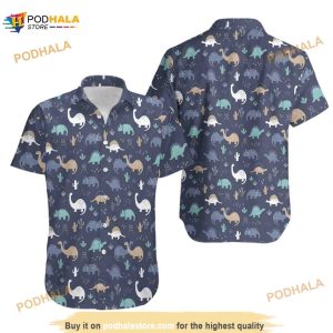 Dinosaur Pattern Funny Hawaiian Shirt