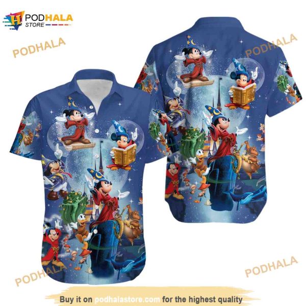 Disney Fantasia Sorcerer Mickey Hawaiian Shirt