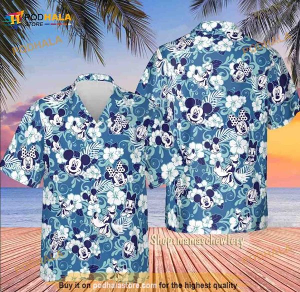 Disney Mickey Mouse Floral 3D Funny Hawaiian Shirt