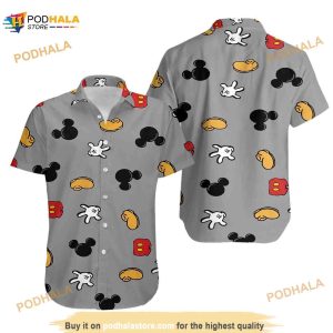 Disney Mickey Mouse Floral Aloha Hawaiian Shirt