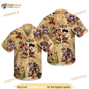 Disney Pirate 3D Funny Hawaiian Shirt