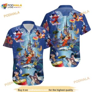 Disney Wonderful Worlds Mickey Magic Hawaiian Shirt