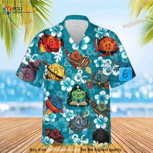 Dnd Dice Hawaiian Shirt