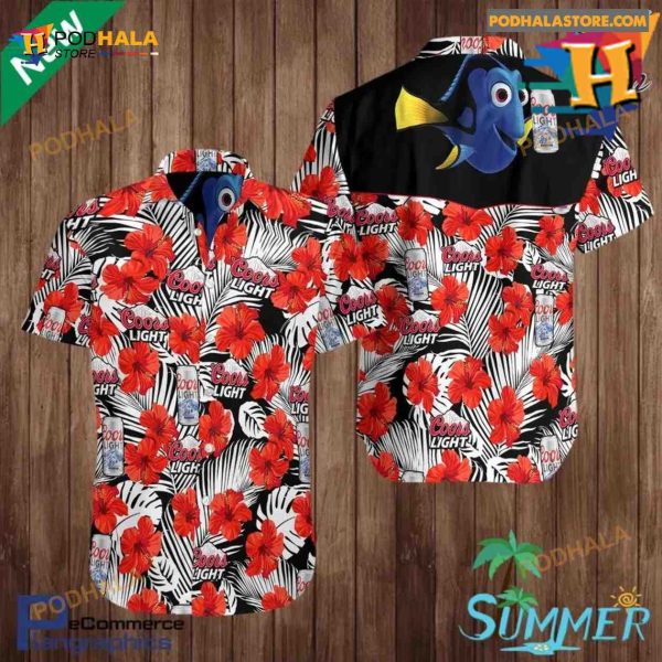 Dory Coors Light Beer Hawaiian Shirt