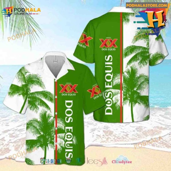 Dos Equis Beer Palm Tree Hawaiian Shirt