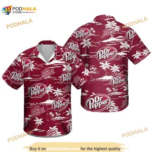 Dr.Pepper Beach Pattern Hawaiian Shirt