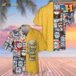 Drink More Busch Beer Hawaiian Shirt