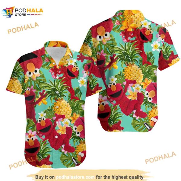 Elmo Muppets Tropical Hawaiian Shirt