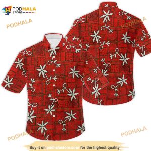 Elvis Presley Blue Red Color Hawaiian Shirt