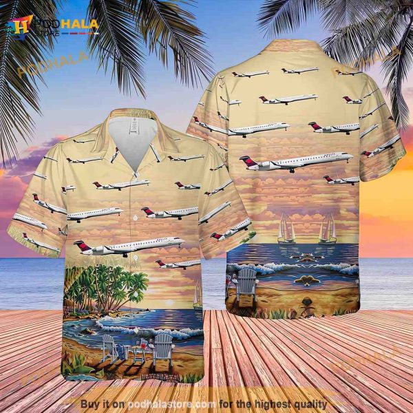 Endeavor Air Crj-900 Hawaiian Shirt