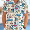 Father Day Blueydad Sandcastles And Crabs Beach Printed Hawaiian Shirt