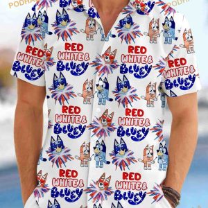 Father Day Red White And Blueydad Fireworks Hawaiian Shirt