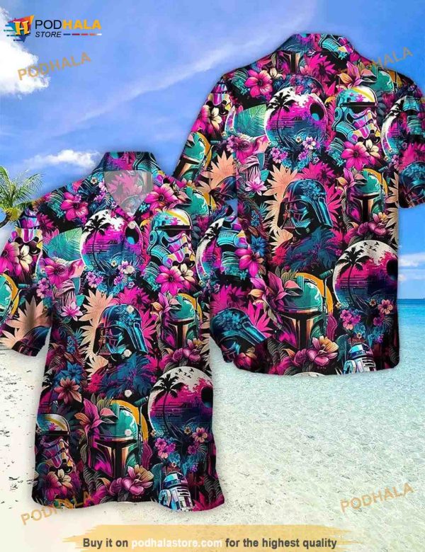 Father Day Special Star Wars Synthwave Hawaiian Shirt