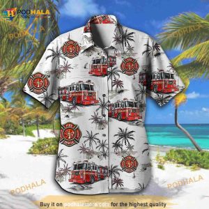 Firefighter Aloha Summer Casual Button Down Shirt