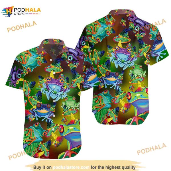 Frogs Summer Vacation Hawaiian Shirt