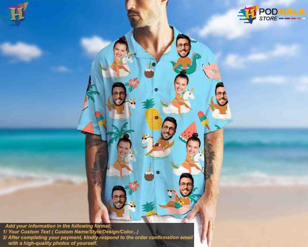 Funny Hawaiian Shirt with Faces