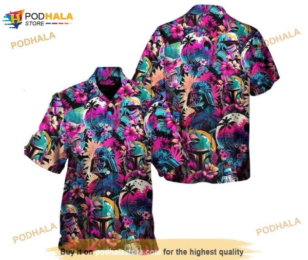 Galactic Synthwave Star Wars Hawaiian Shirt