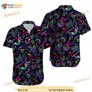 Gengar Ghost Pkm Hawaiian Shirt